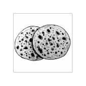 ガーリックナン焼いたインディアンフラットパン料理 ラバースタンプ (インプリント)