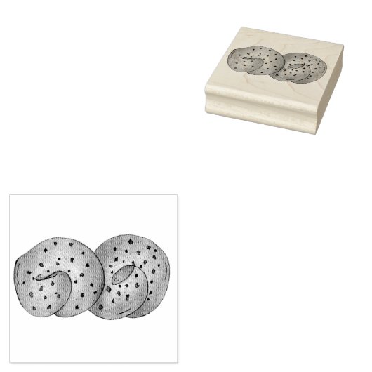 ガーリックノットパン転がイタリアンフードレストラン ラバースタンプ (押印)