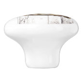 ガーリックバルブホワイトウッドファームハウス素朴キッチン セラミックノブ (側面)