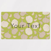 ガーリックパターン – ガーリッククローブ&バルブフードラベル ラベル (デザイン1)