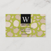 ガーリックパターン – ガーリッククローブ&バルブ調理師シェフ 名刺 (裏面)