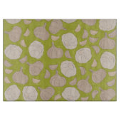 ガーリックパターン – ガーリッククローブ&バルブ カッティングボード (正面)