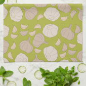 ガーリックパターン – ガーリッククローブ&バルブ キッチンタオル (折り畳み)