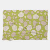 ガーリックパターン – ガーリッククローブ&バルブ キッチンタオル (横)