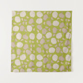 ガーリックパターン – ガーリッククローブ&バルブ タペストリー (正面(横))