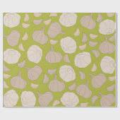 ガーリックパターン – ガーリッククローブ&バルブ ラッピングペーパー (フラット)