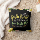 ガーリックパンは未来の引用文デザイン クッション (ブランケット)