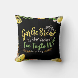 ガーリックパンは未来の引用文デザイン クッション