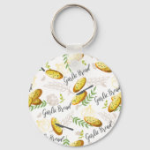 ガーリックパンイラストレーションパターンV1 キーホルダー (正面)