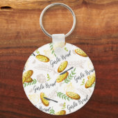 ガーリックパンイラストレーションパターンV1 キーホルダー (正面)