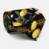 ガーリックパンイラストレーションパターンV2 ネクタイ (ロール)