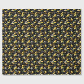 ガーリックパンイラストレーションパターンV2 ラッピングペーパー (フラット)