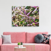ガーリックフラワーセルラー抽象芸術ウォールアート キャンバスプリント (インサイチュ (リビング))