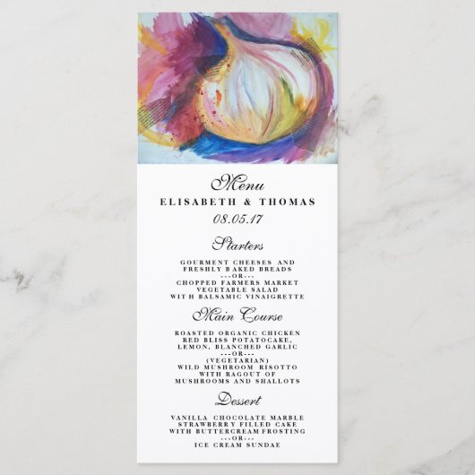 ガーリックポートレート絵を描コラージュ芸術的ズ メニュー (正面)