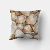 ガーリック芸術的球根ブラックアウトラインストア クッション (裏面)