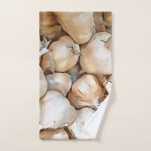 ガーリック芸術的球根ブラックアウトラインストア バスタオルセット (ハンドタオル)