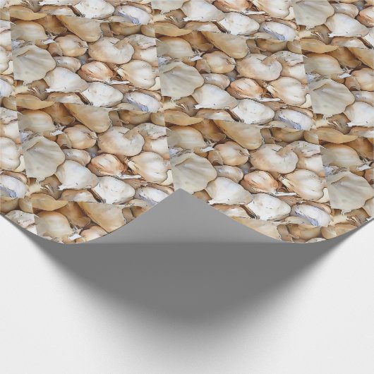 ガーリック芸術的球根ブラックアウトラインストア ラッピングペーパー (角)