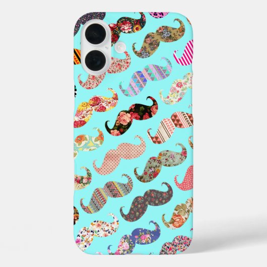 ガーリーおもしろいカラフルアステカ型の口ひげ Case-Mate iPhoneケース (裏面)