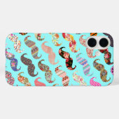 ガーリーおもしろいカラフルアステカ型の口ひげ Case-Mate iPhoneケース (裏面 (横))