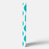 ガーリーおもしろいティール（緑がかった色）水玉模様大 Case-Mate iPhoneケース (裏面 / 右)