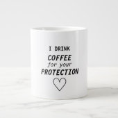 ガーリーおもしろい護用にコーヒーを飲む ジャンボコーヒーマグカップ (正面)