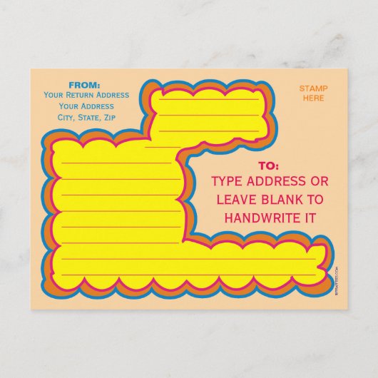 ガーリーかわいらし回る円の子供たち竜巻かわいい芸術 ポストカード (裏面)