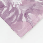 ガーリーでかわいいピンクのフラミンゴのヴィンテージのパステルの花 フリースブランケット (角)