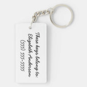 ガーリーではっきりしたな虹の大きい横のストライプおよび一流 キーホルダー (裏面)