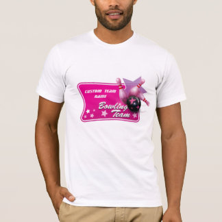 ガーリーでカスタマイズ可能なボーリングのチーム Tシャツ