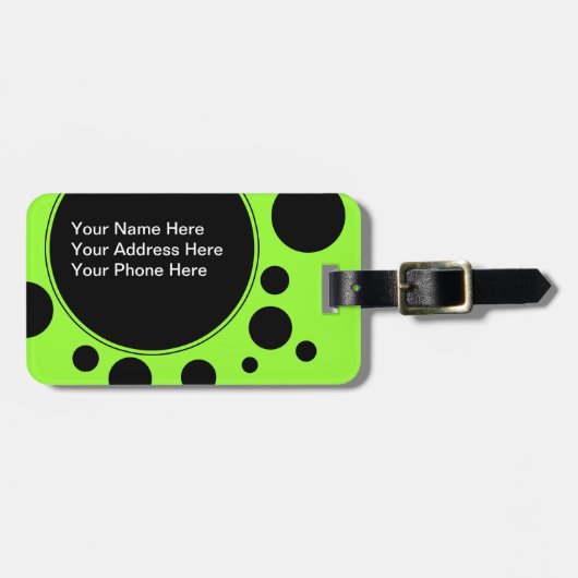 ガーリーでカスタムな手荷物ラベル ラゲッジタグ (正面横)