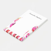 ガーリーでカラフルな水彩画の手描きの羽 ポストイット (アングル)