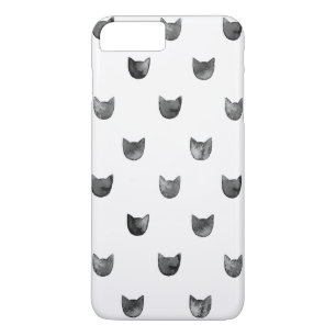 ガーリーでシックでかわいい猫パターン iPhone 8 PLUS/7 PLUSケース