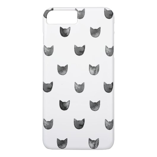ガーリーでシックでかわいい猫パターン Case-Mate iPhoneケース (裏面)