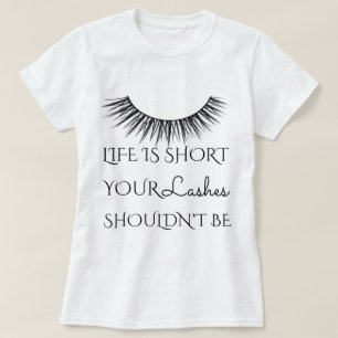 ガーリーでシックなまつげのデザイン Tシャツ