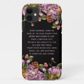 ガーリーでパーソナライズなピンクのシャクヤクの花柄 Case-Mate iPhoneケース (裏面)