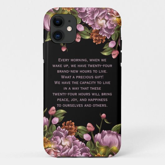 ガーリーでパーソナライズなピンクのシャクヤクの花柄 Case-Mate iPhoneケース (裏面)