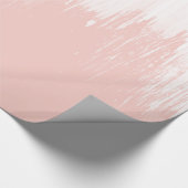 ガーリーでモダンなピンクの水彩画のペンキブラシストローク ラッピングペーパー (角)