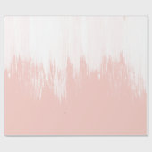 ガーリーでモダンなピンクの水彩画のペンキブラシストローク ラッピングペーパー (フラット)