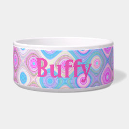 ガーリーで抽象的でカスタムなペットボウル ボウル