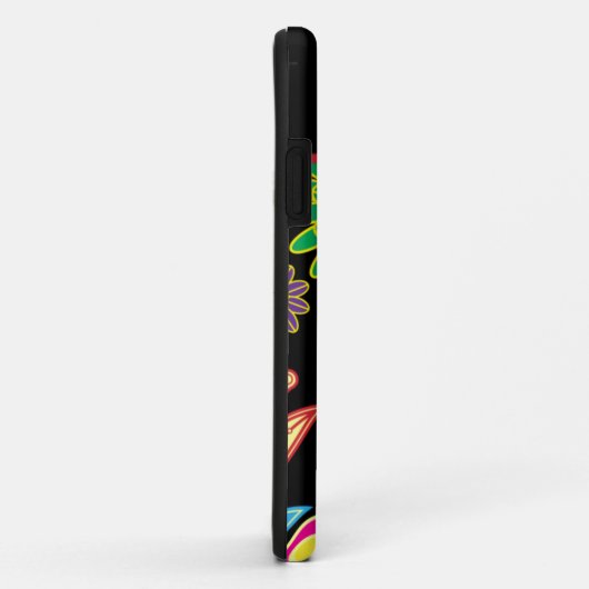 ガーリーで抽象的で黒い花のモノグラムiPhone5 Case-Mate iPhoneケース (裏面/右)