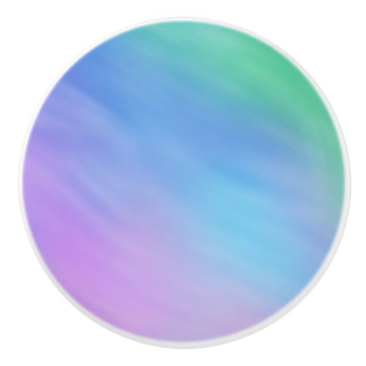 ガーリーで柔らかい虹の空 セラミックノブ (正面)