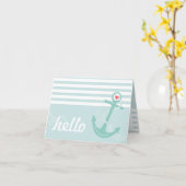 ガーリーで航海のないかりこんにちは カード (黄色い花)