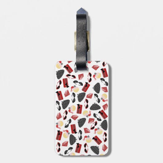 ガーリーで赤い付属品の荷物のラベル ラゲッジタグ (裏面縦)