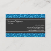 ガーリーで青いヒョウのサロンの名刺 名刺 (裏面)