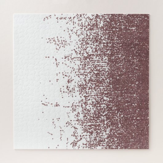 ガーリーで魅力的なのどのばら色の金ゴールドのグリッターの白いグラデーション ジグソーパズル (横)