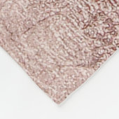 ガーリーで魅力的なピンクのバラの金ゴールドホイルおよびグリッターの網 フリースブランケット (角)