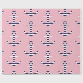 ガーリーないかりパターン ラッピングペーパー (フラット)