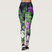 ガーリーなかわいらしい紫色の花園の春のカラフル レギンス (裏面)