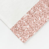 ガーリーなばら色の金ゴールドのユニコーン/花の水彩画のバラ フリースブランケット (角)