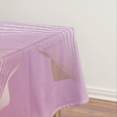 ガーリーなばら色の金ゴールドの貝殻パターンカラフルの勾配 テーブルクロス (インサイチュ)